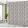 thumbnail image 4 of Ambesonne Grey Design Shower Curtain, Abstract Stone Wall Art, 69"Wx84"L, Pale Tan Mauve Taupe, 4 of 4