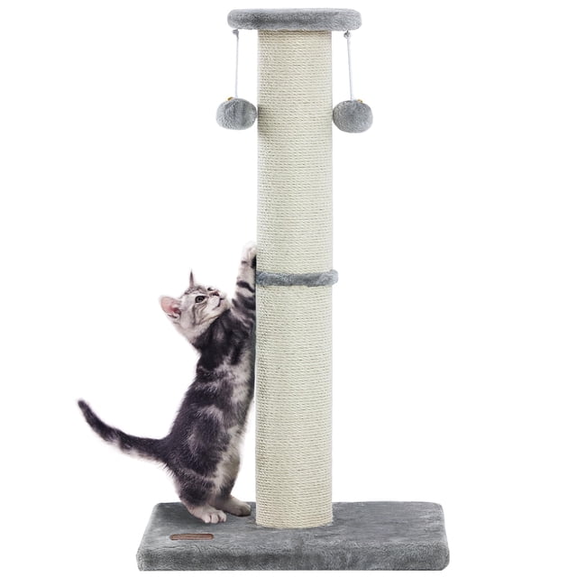 Rascador de sisal Kilodor para gatos, 86 cm de alto, color gris