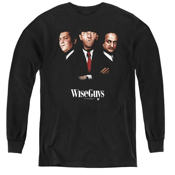 Three Stooges Wiseguys Youth Long Sleeve Tee Black