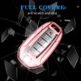 thumbnail image 5 of Key Fob Cover Compatible with Infiniti Q50 Q60 QX60 QX50 QX55 2019-2024 Keychain Case Holder Protector,Pink, 5 of 7