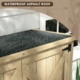 thumbnail image 4 of Outsunny Outdoor Storage Cabinet with Waterproof Asphalt Roof, Natural, 4 of 9