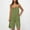 Army Green, variant on LADIGASU Women's Solid Color Loose Sleeveless Pocket Wide Leg Shorts Jumpsuit Overalls