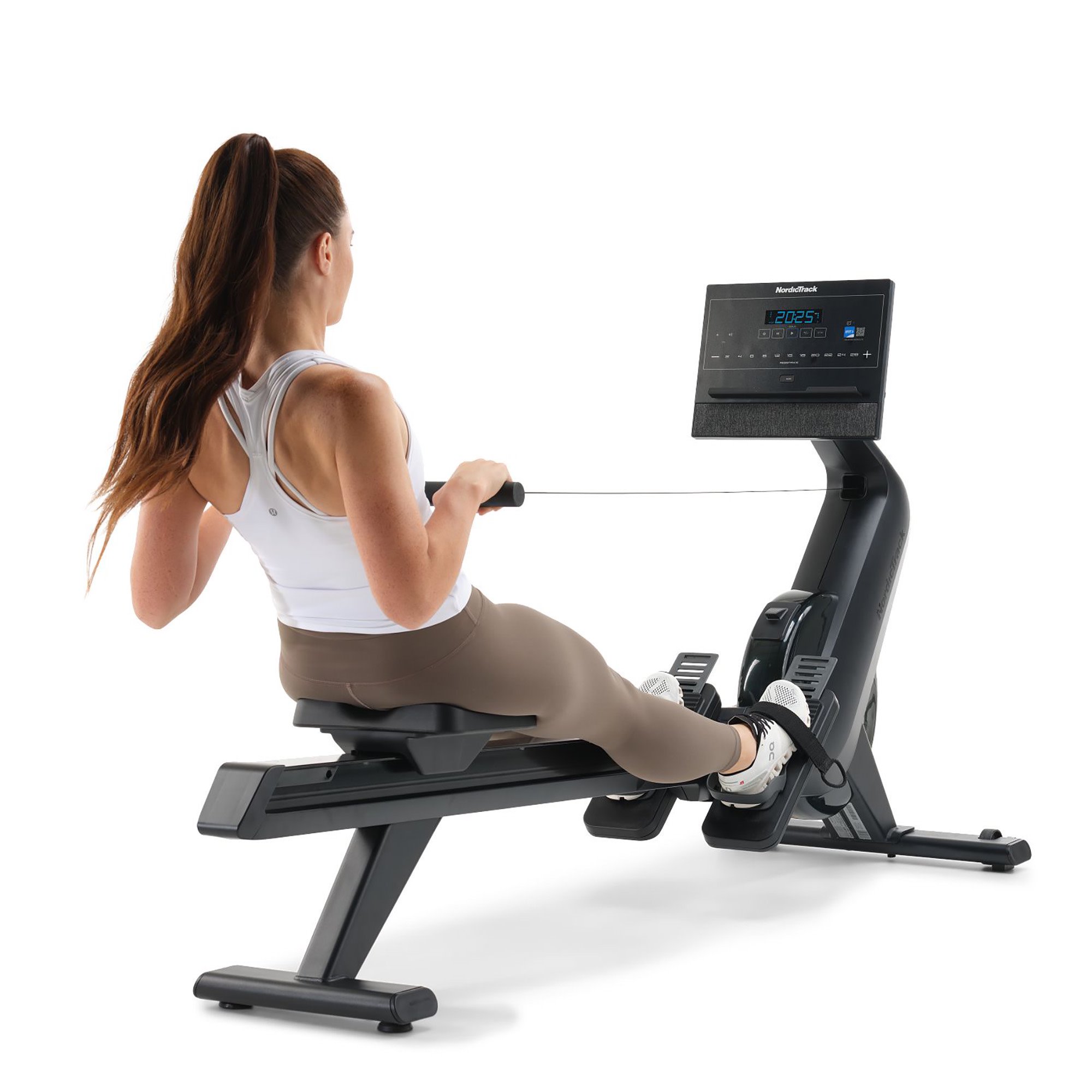 NordicTrack RW300 Rower featuring Silent Magnetic Resistance, 26 Levels of Digital Resistance, USB-C Charging, and iFIT Compatibility for personalized, interactive, full-body workouts at home