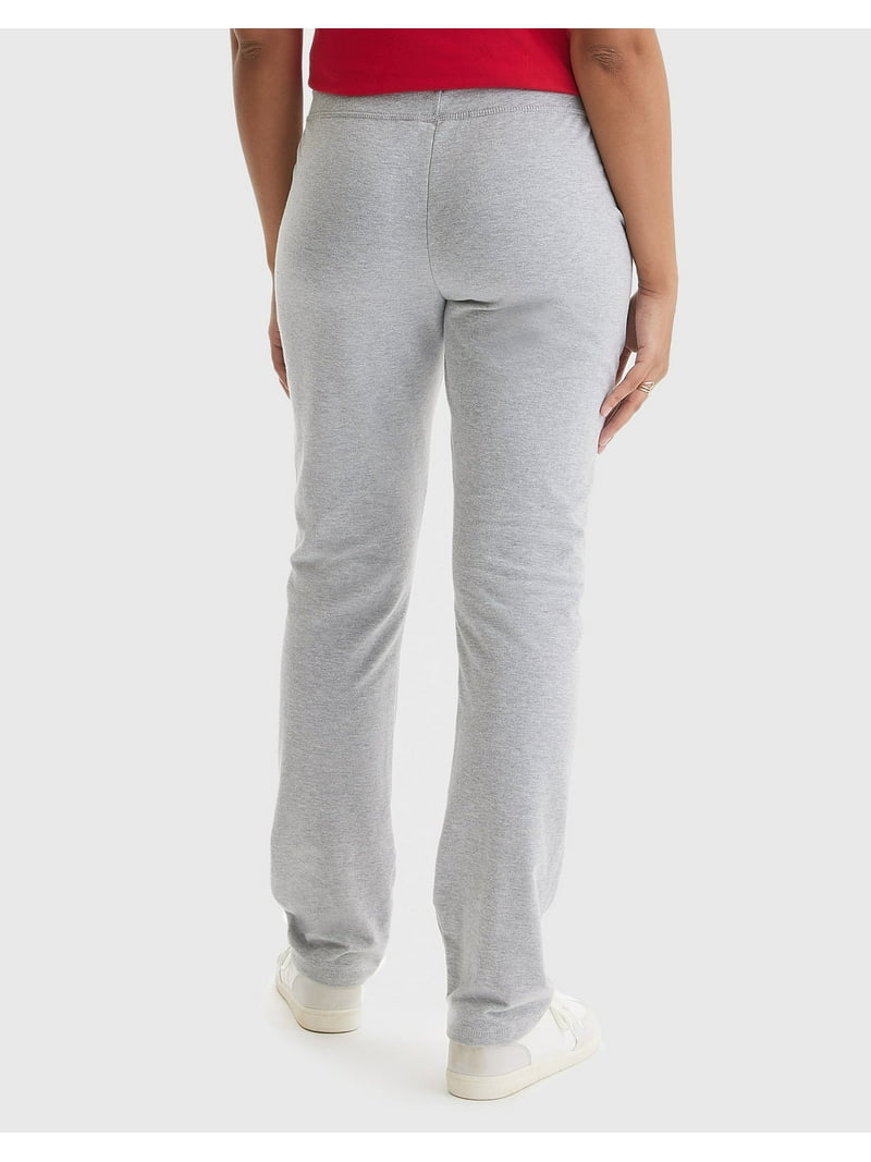 Hanes Women's Light Steel French Terry Relax-Fit Pants - 31