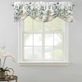 thumbnail image 2 of Sage Green Ocean Tie Up Valance Curtains for Windows, Kitchen Curtains Window Shades, Coastal Eucalyptus Starfish Shell Light Filtering Roman Curtain Valances for Bedroom/Bathroom/Cafe 42"x12", 2 of 9
