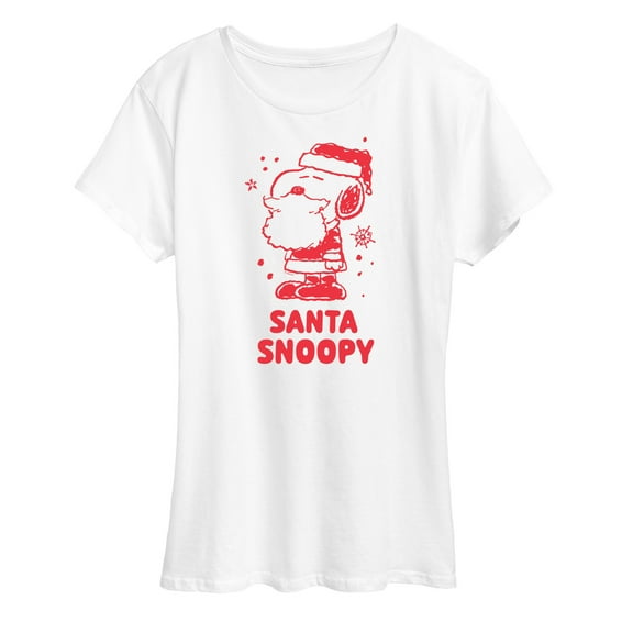 Peanuts - Christmas - Santa Snoopy - Women's Short Sleeve Graphic T-Shirt
