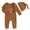 Gold, variant on Nwiuh Infant Baby Boy Halloween Clothes Knit Long Sleeve Onesie Newborn Boy Pumpkin Jumpsuit Hat Set Brown for Size 3-6 Months