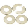 thumbnail image 1 of Uxcell 4Pack ABS Redonda Autoadhesiva Brida Dividida de Pared, 51mm ID 115mm OD Cubierta de Tubería Dorada, 1 of 6