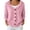 Pink, variant on SAWOBUUN Womens Ruffle V Neck Knit Cardigan Button Down Long Sleeve Casual Lightweight Sweater Jacket