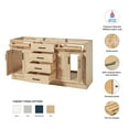 thumbnail image 2 of Ariel Hepburn 66 Inch Double Sink Base Cabinet In Oak, 2 of 10