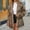 D# Brown, variant on Trendy Teen Girls Faux Fur Overcoats Womens Ladies Warm Faux Furry Long Coat Jacket Winter Solid V-neck Outerwear Black 6