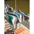 thumbnail image 2 of Outdoor Tablecloths with Umbrella Hole & Zipper, Green Blue Brown Moire 54x54 Inch Square Tablecloths, Modern Abstract Art Waterproof Table Cloth, Patio/Pool/Picnic Table Covers, 2 of 8