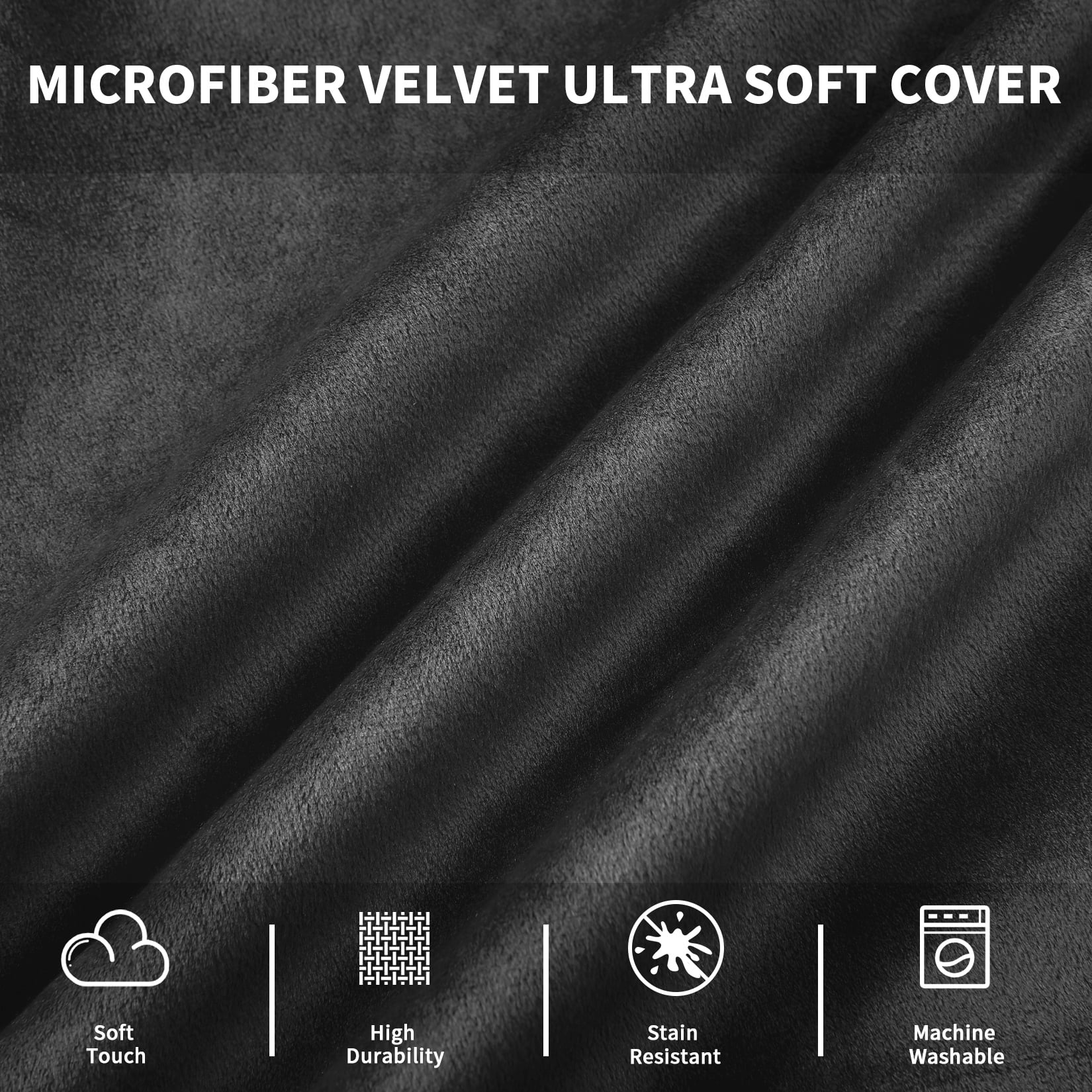 4FT Large Bean Bag Chair, Giant Bean Bag Chair with Filling, Round Bean Bag Sofa for Adults Teens, Big Sofa Bean Bag Chairs Soft Velvet Beanbag for Bedroom Living Room