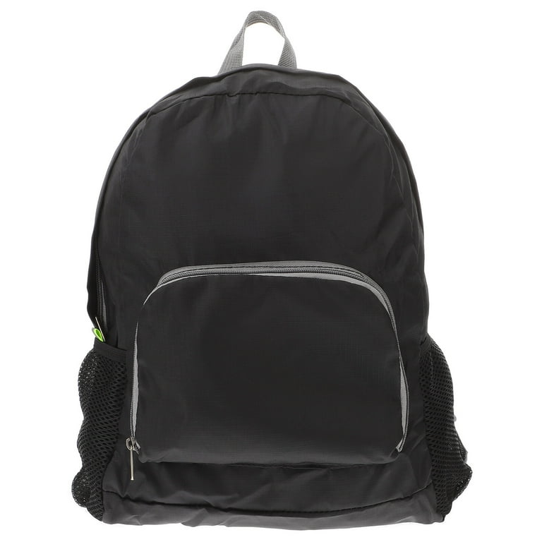 Waterproof Foldable Backpack Outdoor Hiking Camping Storage Shoulder Bag Collapsible Travel Backpack Black