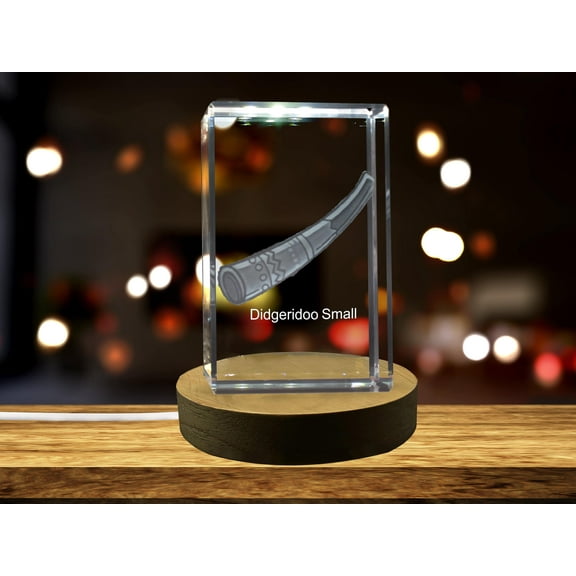 Didgeridoo 3D Engraved Crystal 3D Engraved Crystal Keepsake/Gift/Decor/Collectible/Souvenir