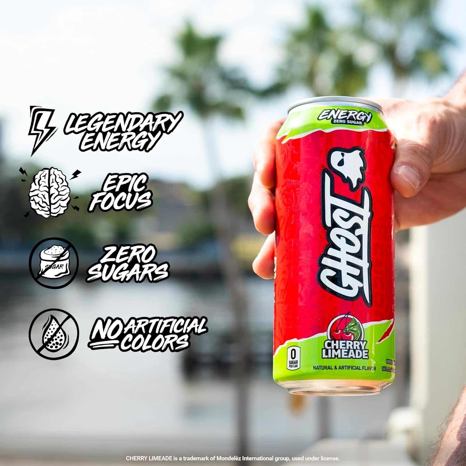 GHOST® ENERGY Zero Sugars Energy Drink, Cherry Limeade, 200mg Natural Caffeine, 16 fl oz Can