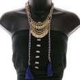 thumbnail image 3 of Mi Amore Leaves Necklace-Earring-Set Gold-Tone/Blue, 3 of 3