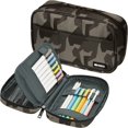 thumbnail image 1 of LIHIT LAB Zipper Pen Case, 7.9 × 2 × 4.7 Inches, Green Camo (A7551-131), 1 of 5