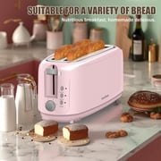 Toaster 4 Slice, Digital Stainless Toaster for Bagel, Defrost, Reheat, Dual Control, Removable Crumb Tray
