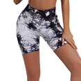 thumbnail image 4 of Mujeres Tie Dye Yoga Shorts Push Up Booty Lifting Leggings de moda Pantalones de chándal elásticos Medias Entrenamiento Fitness Correr Prendas para la parte inferior del cuerpo Negro METRO Minnieouse AP019362-02, 4 of 6