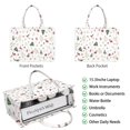 thumbnail image 2 of Large Capacity Tote Bag,White Christmas Reindeer Pattern Handbag Fashion Luxury Tote Bag,15.7"x13"x 5.1" Inches,Laptop Compatible, 2 of 6