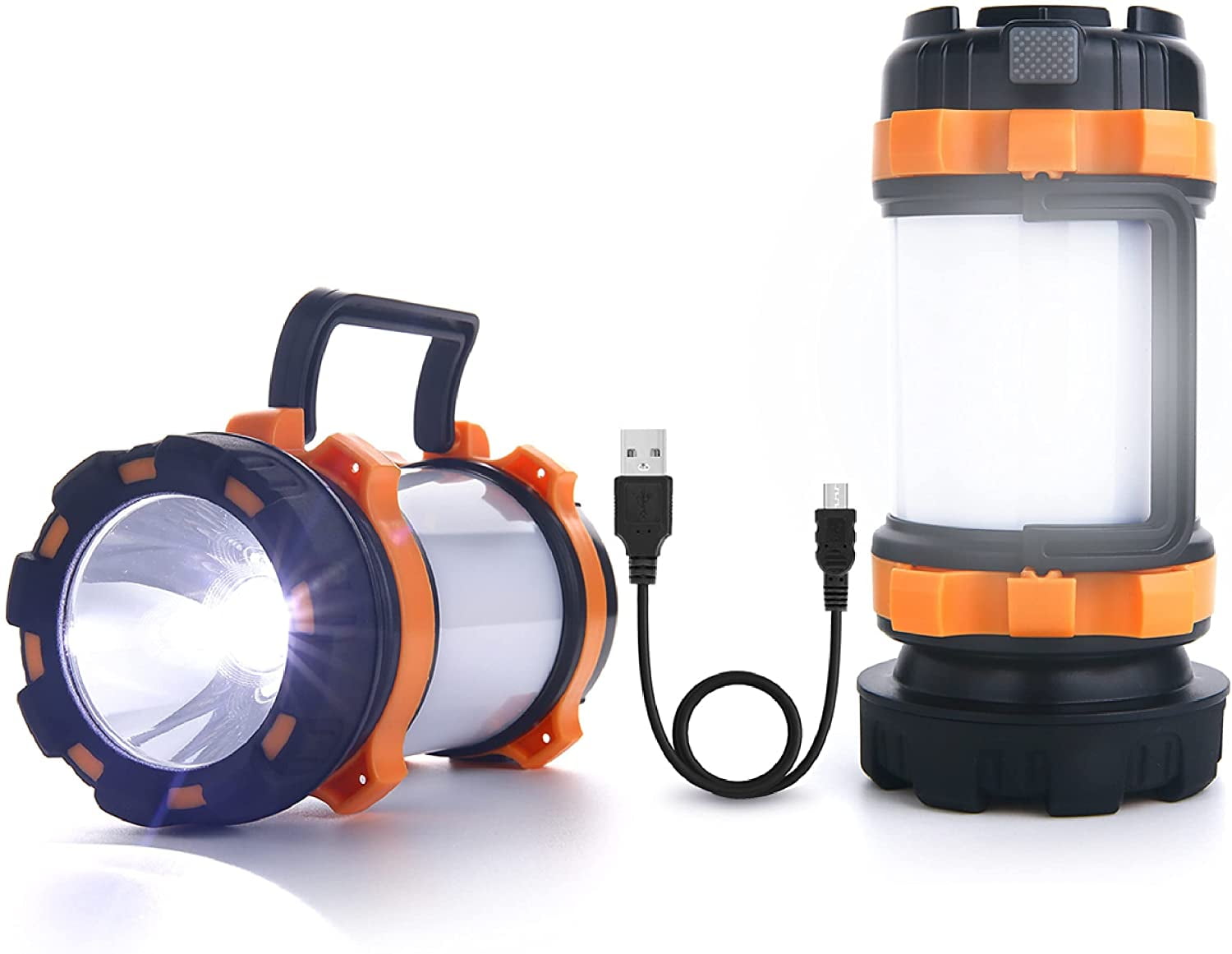 Rechargeable LED Camping Lantern, 2 Mini LED Flashlight, USB and Car  Charger Included - Lepro