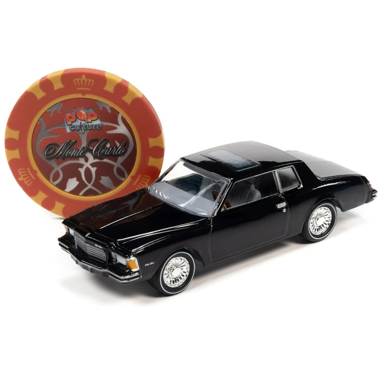 Diecast 1979 Chevrolet Monte Carlo Black with Poker Chip and Game Card Trivial  Pursuit Pop Culture 2023 Release 2 1/64 Diecast Model Car by Johnny  Lightning 