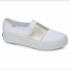 Keds WF58044 Women's Shoes Triple Bandeau Canvas Whie Gold, 7.5 Med