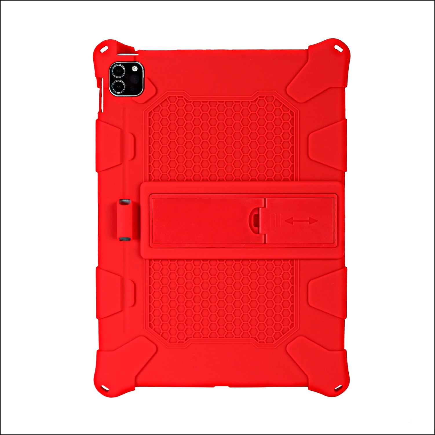 Soft Case for Apple iPad Pro (11-Inch) Tablet (3rd/2nd/1st Generation, Released in 2021 2020 2018) - Slim Fit Lightweight Shockproof Kickstand Silicone Case Cover (Red)