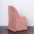 thumbnail image 5 of Efavormart 10 Pack Dusty Rose Polyester Folding Chair Covers, Reusable Stain Resistant Slip On Chair Covers, 5 of 11