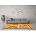thumbnail image 3 of Ahgly Company Indoor Square Abstract Orange Modern Area Rugs, 6' Square, 3 of 4