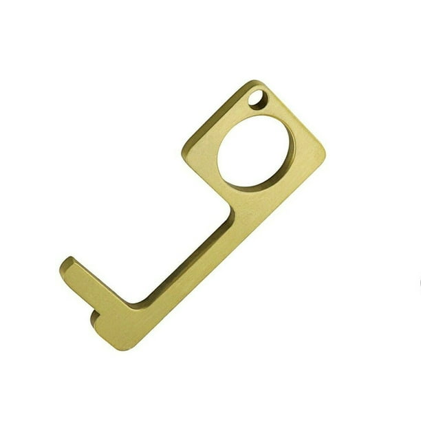 Sanitary Door Opener Tool Metal Hook Contactless Keychain No Touch Touchless Avoid Germs 2 Pack Walmart Com
