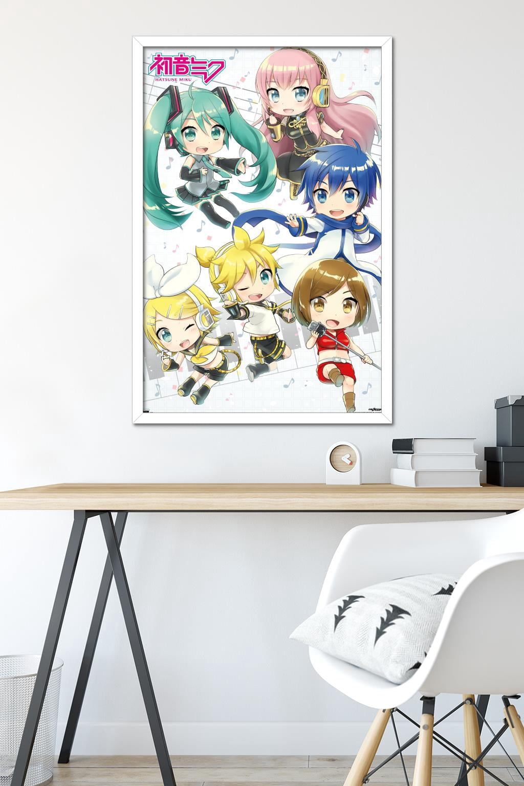 Hatsune Miku - Chibi Wall Poster, 22.375" x 34" Framed
