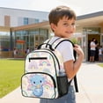 thumbnail image 4 of Yuyamidu Cute Blue Axolotl Preschool Toddler Backpack for Boys Girls, 13.5 Inch Kids School Bag with Padded Shoulder Straps and Multi-Pocket Design for Daycare, 4 of 6