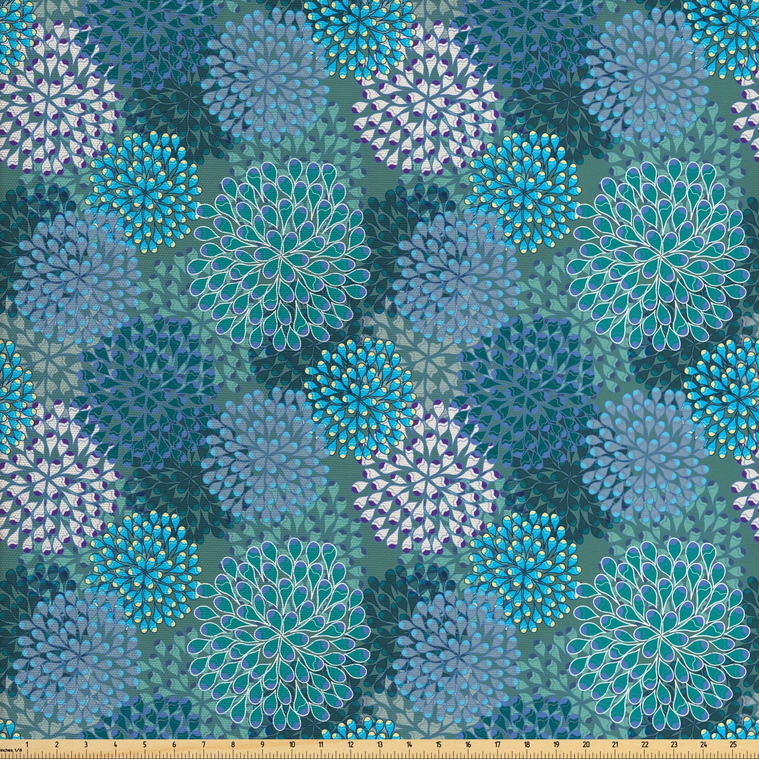 Floral Fabric by the Yard, Abstract Clove Petals Digital Featured