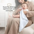 thumbnail image 5 of Comfy Cubs Muslin Burp Cloths - Large 100% Cotton Washcloths, 6 Layers (White, 10-Pack, 20"X10"), 5 of 7