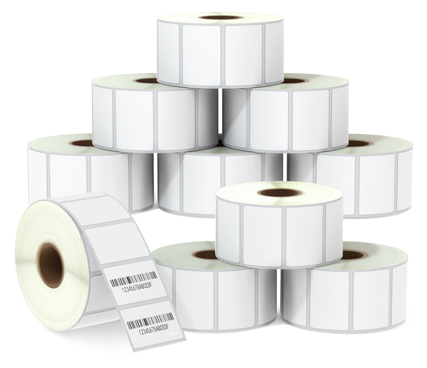 BETCKEY 2 x 1.5 UPC Barcode & Address Labels Compatible with Zebra & Rollo Label Printer,Premium Adhesive & Perforated 10 Rolls, 10000 Labels 