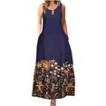 thumbnail image 2 of FcBaudy Robe Sans Manches Col Rond, Robes d'Été pour Femmes, Robes Mode Féminine Été Confortable Robe Sans Manches Col Rond Robe Femme, 2 of 8