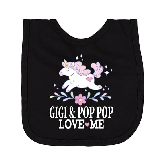Inktastic Gigi and Pop Pop Unicorn Newborn Bib