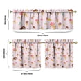 thumbnail image 4 of Kitchen Curtains 24 Inch Short - 3 Panel Set, Ice Cream Dessert Pattern, Rod Pocket Window Curtain, 100% Polyester for Farmhouse, Cafe, Kitchen, Living Room, Bedroom, Easy Wash, 4 of 4