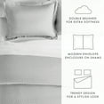 thumbnail image 6 of Noble Linens Gray Quatrefoil Pattern 2-Piece Duvet Cover Set, Twin/TwinXL, 6 of 11