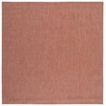 thumbnail image 2 of SAFAVIEH Beach House Tayler Solid Indoor/Outdoor Area Rug, Rust, 4' x 4' Square, 2 of 10