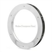 Deep Flange Nickel Premium Aluminum Premium Nautical Porthole Window with A Transparent Glass | Kitchen Home Decor Porthole Window | Nagina International (Brushed Nickel, 24 Inches)