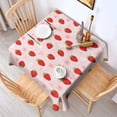 thumbnail image 2 of Strawberry Plants Fruit Flower Bow Square Tablecloth,Waterproof Square Table Cover,Wipeable Spillproof Washable Table Cover for Home Kitchen Party Decor 42"X42"(107x107cm), 2 of 6
