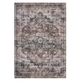 thumbnail image 5 of CAROMIO Area Rug Vintage Distressed Machine Washable Area Rug for Living Room Bedroom Traditional Medallion Floral Non Slip Stain Resistant Accent Rug, 5' x 7' Brown, 5 of 7