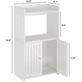 thumbnail image 4 of Bathroom Storage Cabinet, 3-Tier Small White Floor Cabinet Freestanding Organizer with Door for Living Room Hallway Small Space, 4 of 6