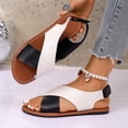 thumbnail image 5 of DIVVce Color Block Cross Strap Sandals For Women Open Toe Comfortable Casual Summer Footwear, 5 of 8