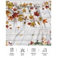 thumbnail image 5 of Thanksgiving Bed Skirt Queen Size 16 Inch Drop, Pumpkin Sunflower Fall Leaf Wood Grain Wrap Around Dust Ruffle Bedskirts, Wrinkle & Fade Resistant Easy Fit Bedskirt with Adjustable Elastic, 5 of 8