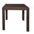 thumbnail image 6 of LeisureMod Mace Modern Outdoor Bistro Dining Table with Woven Weave Design, UV-Resistant Polypropylene Patio Table with Umbrella Hole for Patio, Balcony & Garden, Brown, 6 of 7