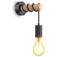 thumbnail image 1 of Aplique I 1 Ampolla Aplique Vintage Intérieur I Design Industriel I Lampe Rétro I Acier I Bois I Rond I E27 I Ampolla Non Incluse Ormromra WLJ-4500, 1 of 5